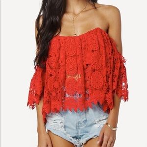 Tularose Amelia Off the shoulder Top sz M